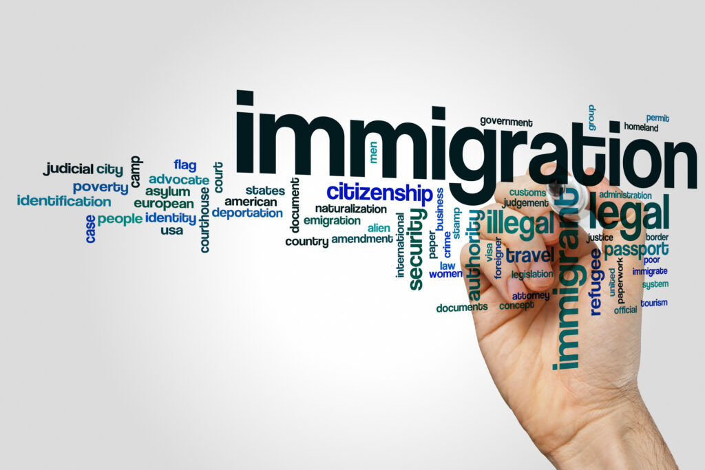 Immigration word cloud (Image from: https://www.magrath.co.uk/immigration-law-services/)