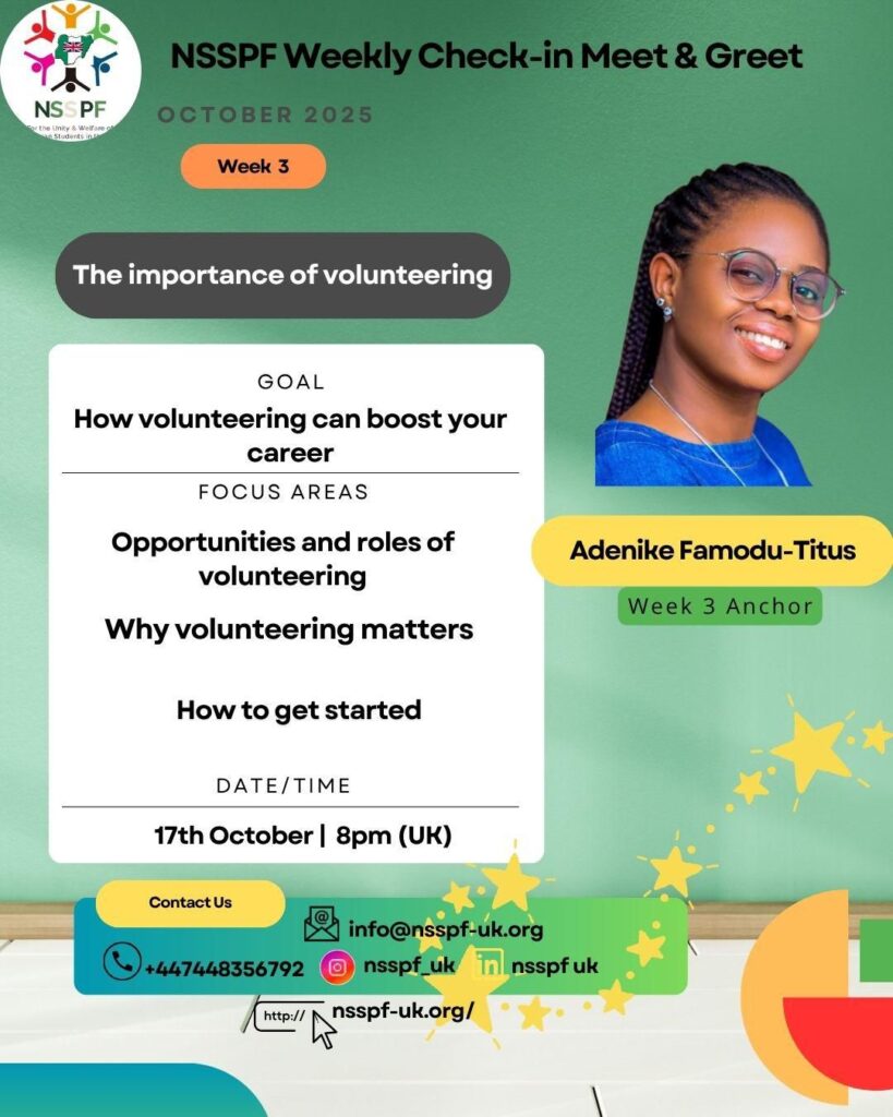 Beyond the Degree: Why NSSPF UK is Championing Volunteering for Student Success Beyond the Degree: Why NSSPF UK is Championing Volunteering for Student Success